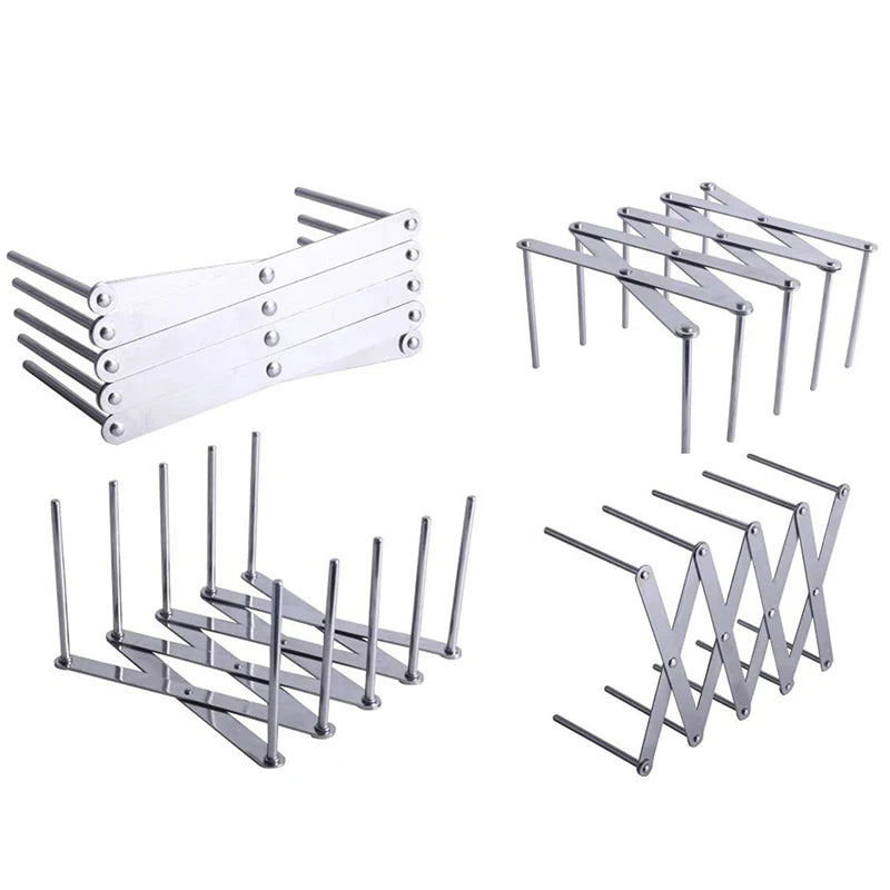 1/2 Pack Stand for lids Pot Lid Holders Multipurpose Rack Pans Holder for glasses Flexible plate holder Kitchen Organizer