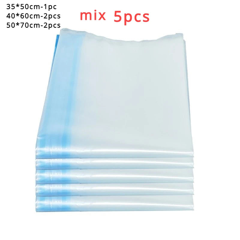 5pcs Travel Compression Bag Vacuum Bags for Storing Clothes Suitable for Luggage and Essential Cruise Clothing Vacum Storage Bag