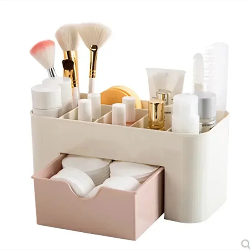 Desktop Double Layer Makeup Organizers Storage Box Cosmetic Drawers Jewelry Display Box Case Container Boxes Organizer New