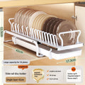 Kitchen Pull-out Dish Bowl Drainer Storage Rack Countertop Sink Cabinet Tableware Built-in Organizer Holder Cupboard Plates Rack