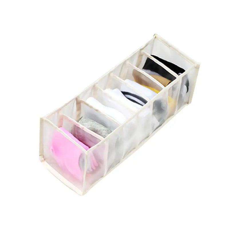 7 Grids Jeans Storage Box Closet Wardrobe Clothes Compartment Boxes Drawer Jeans Socks Separation Organizer Pants Storage