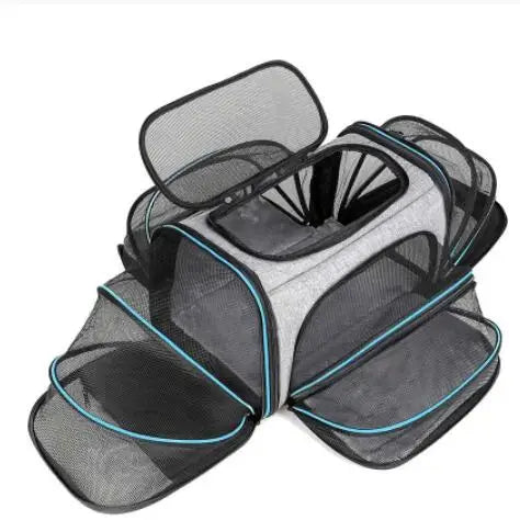 Airline Approved Pet Carrier with 4 Expandable Area Foldable Soft-Sided Dog Carrier Cat Cage Pet Travel Bag