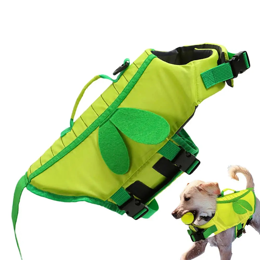 Dog Life Vests For Boating Ripstop Waterproof Dog Water Vest With Handle Adjustable Fashionable Dog Swimsuit With Quick-Release