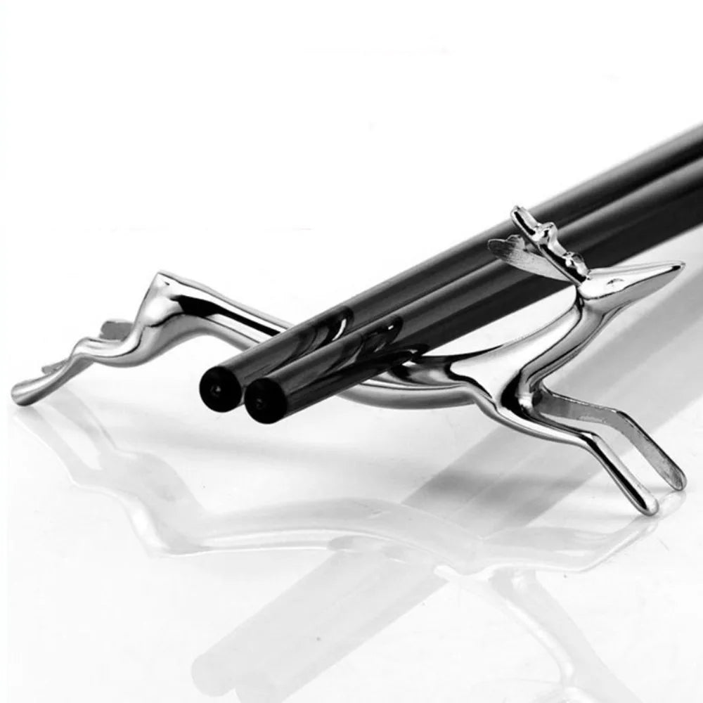 Silver Cutlery Bracket Holder Kitchen Accessories Fawn /Little Dog Shape Zinc Alloy Cutlery Storage Cute Chopsticks Holder