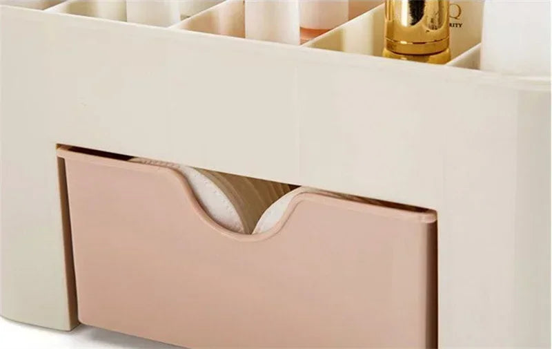 Desktop Double Layer Makeup Organizers Storage Box Cosmetic Drawers Jewelry Display Box Case Container Boxes Organizer New