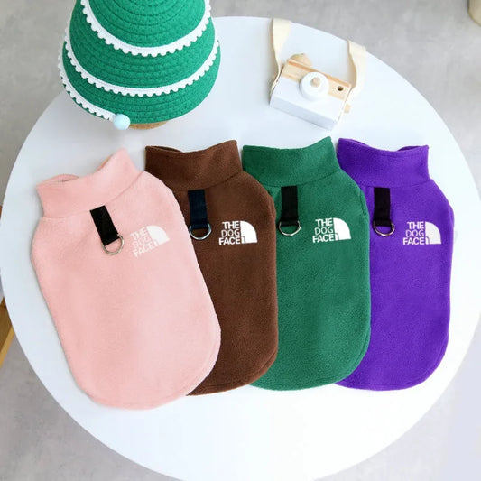 Pet Dog Clothes,Polar Fleece Warm Dog Vest,Fashion Comfortable and Breathable Dog Cothes,The Dog Face