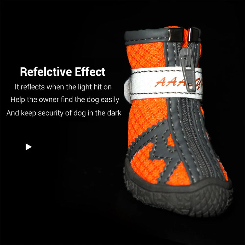 Anti Slip Dog Shoes Waterproof for Small Dogs Chihuahua Shoe Protector Dog Boots Puppy Hiking Shoes Breathable Mesh Pet Booties