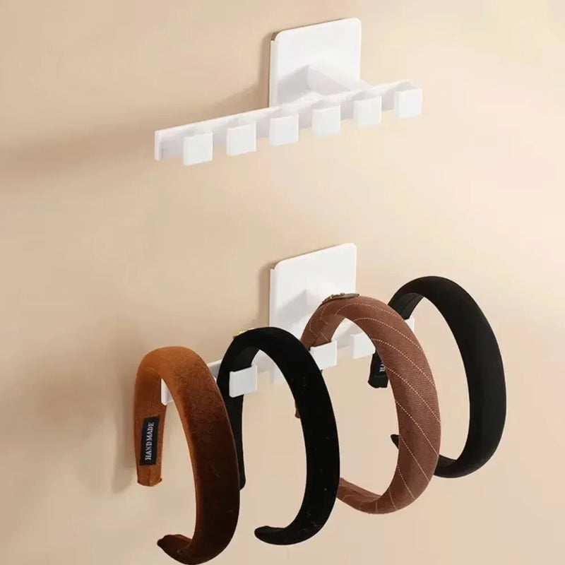 HOT 6 Hooks Hat Holder Shaped Baseball Cap Storage Rack Wall Mount Belt Multifunctional Storage Without Punching Economic Hook