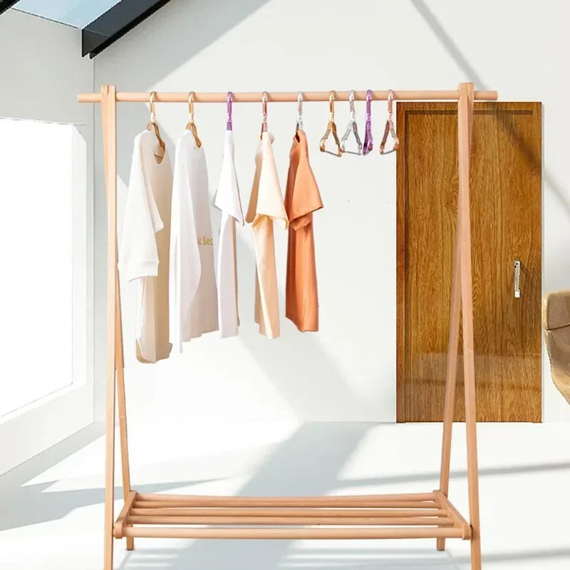 10Pcs Aluminum Clothes Racks Durable Coat Hangers Anti-slip Durable Metal Rack Wardrobe Organizer Closet Clothing Storage Rack