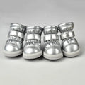 4 Pcs/Sets Winter Dog Waterproof Rain Shoes For Small Dogs Warm Fleece Puppy Pet Shoes Dog Snow Boots Chihuahua Yorkie Teddy Sho