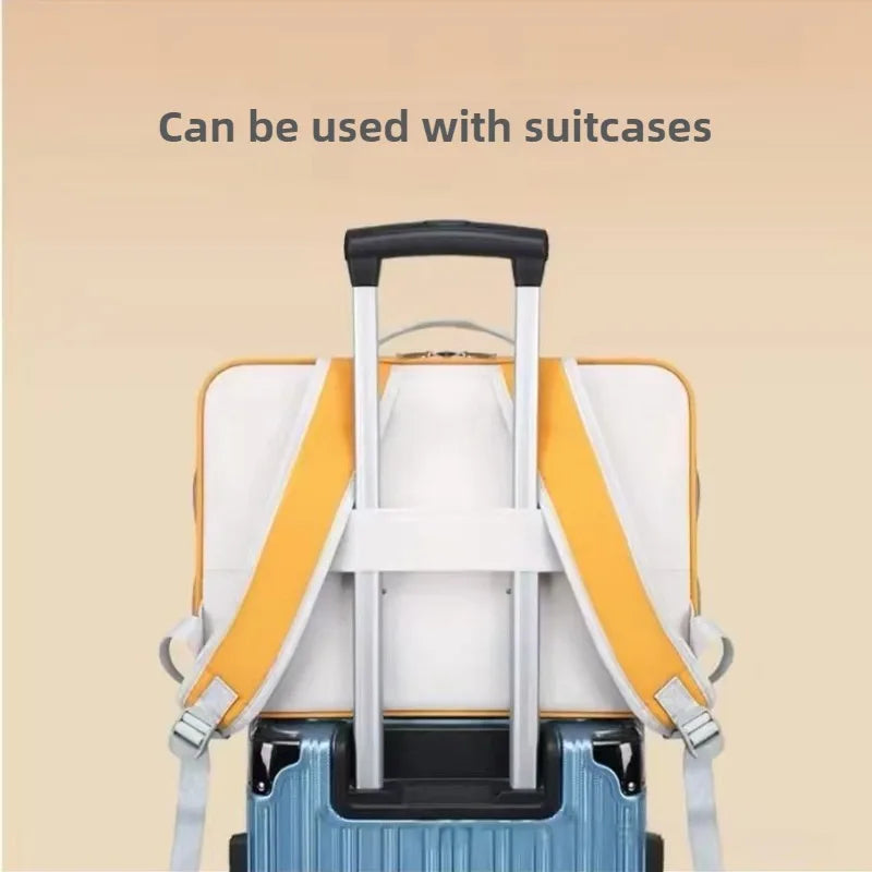 Portable Pet Carrier Backpack for Cats & Small Dogs, Travel-Friendly Cat Cage Bag with Adjustable Shoulder Strap & Pull Handle,