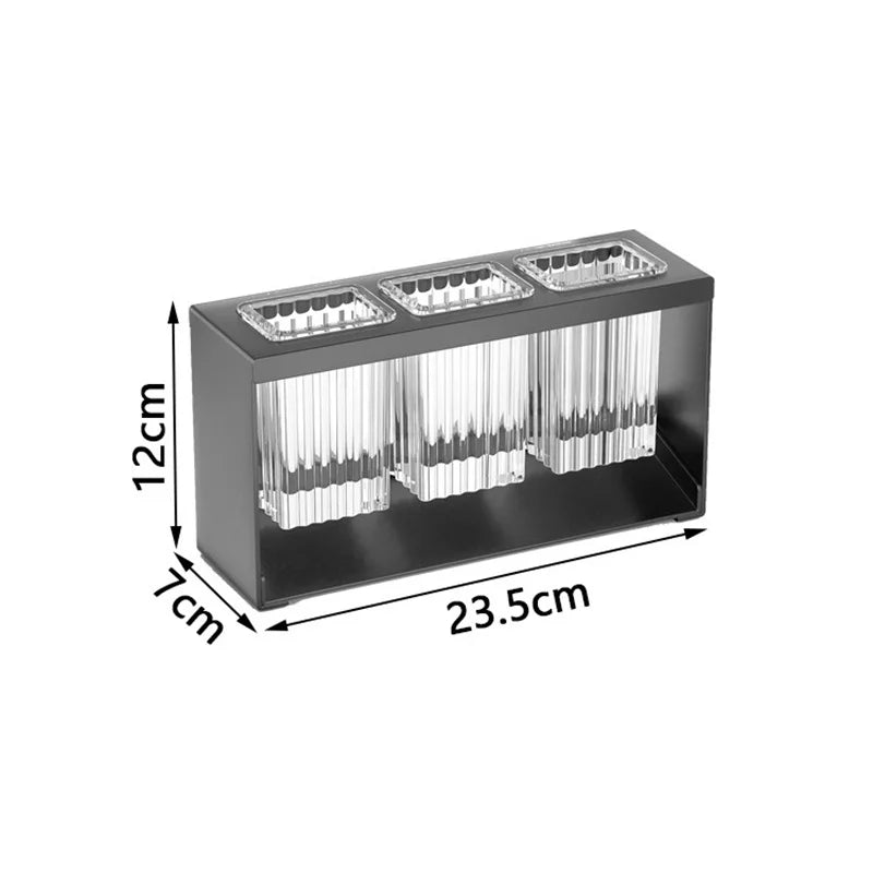 Kitchen Cutlery Organizer Knife Stand Carbon Steel Drain Storage Holder Multifunction Cutlery Storage Rack Bathroom Tray holder