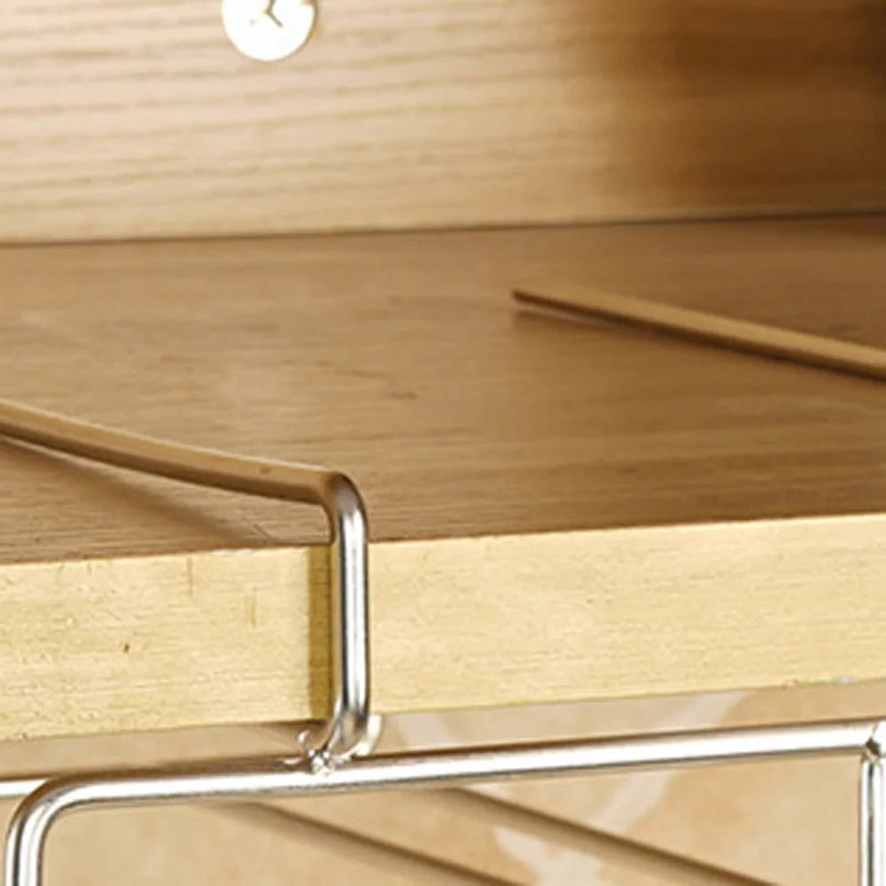 Kitchen Decorative Cabinet Goblet Bar Storage Shelf Hanging Rack Stemware Holder Wine Glass Rack Cup Hanger
