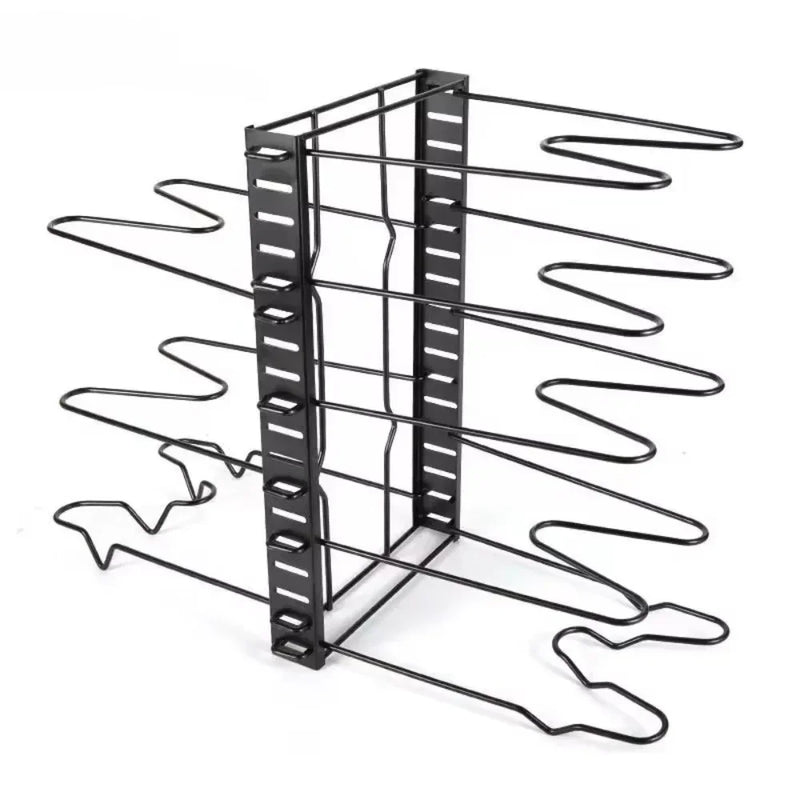 8-Tier Heavy Duty Pot Rack Organizer Kitchen Storage Holders Durable Space-saving Cabinet Holder for Pots Pans and Lids