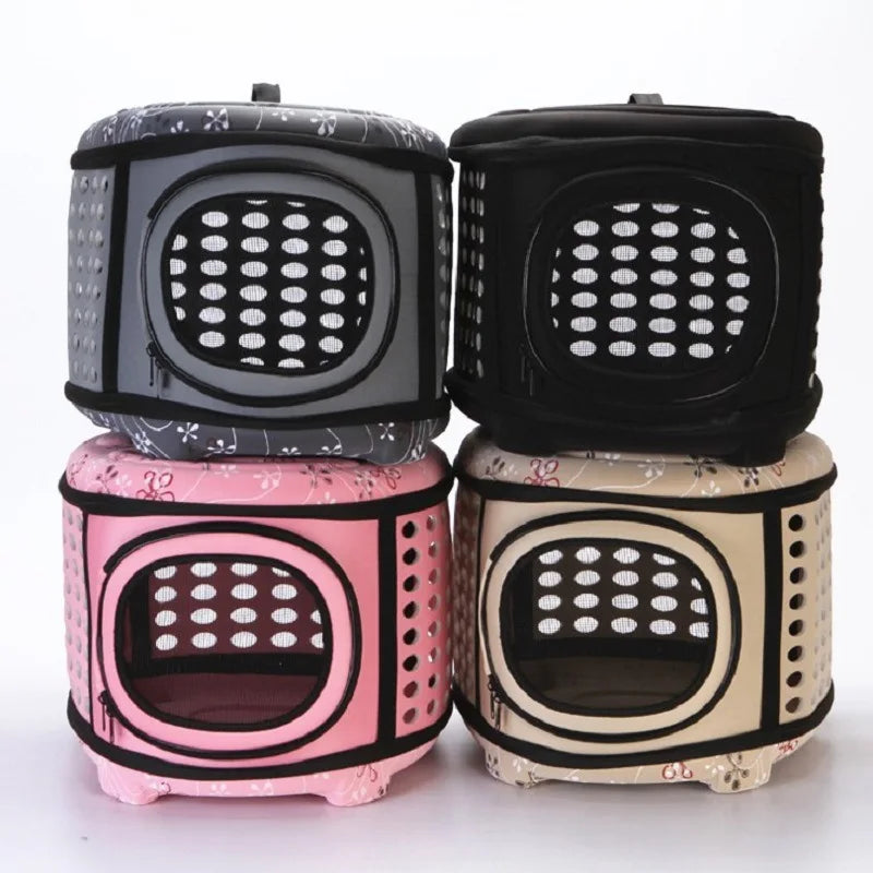 Foldable Dog Carrier Bag Travel Pet Breathable Shoulder Handbag Portable Folding Pet Cage Carrying Bags for Cat Dog Pig Hamster