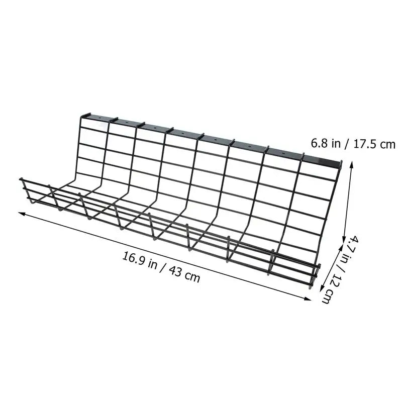 Wire Office Supplies Shelf Under Table Storage Rack Wire Desk Cable Under Management Tray Cord Organizer Rack Wire Cable Shelf