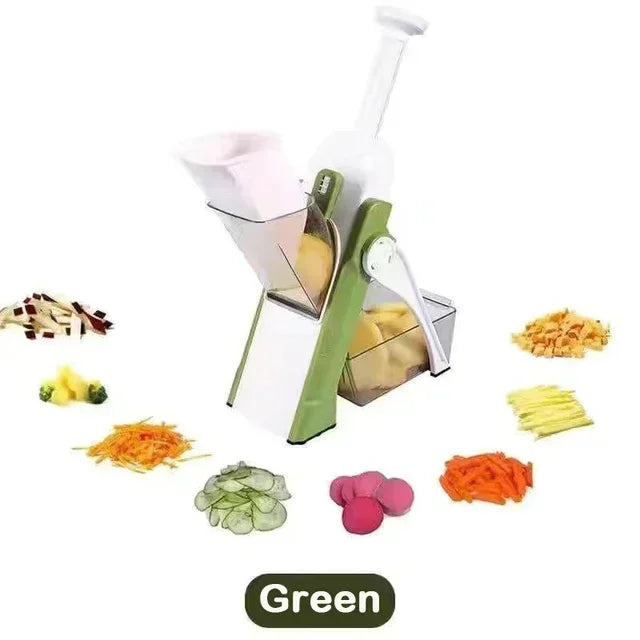 Picador Fatiador Raspador de Legumes Frutas Manual 5 em 1, Multifuncional e MultiUso, Acessórios de Cozinha