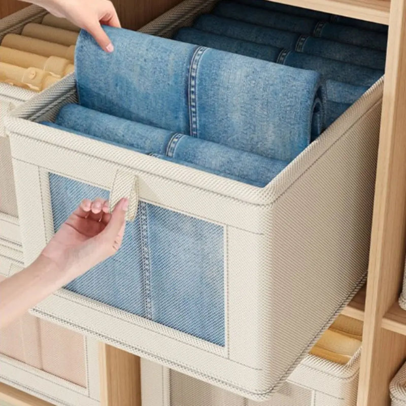 New Thicken Clothes Organizer Dustproof Visual Drawers Organizer Foldable with Lid Home Supplies