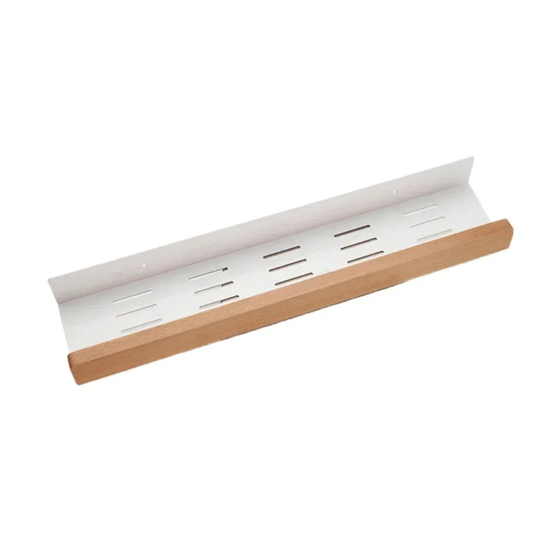 Bathroom Storage Shelves，Wooden bathroom Rack Wall-Mounted Punch-Free, Seasoning Board shower Storage Rack，bath shelf organizer