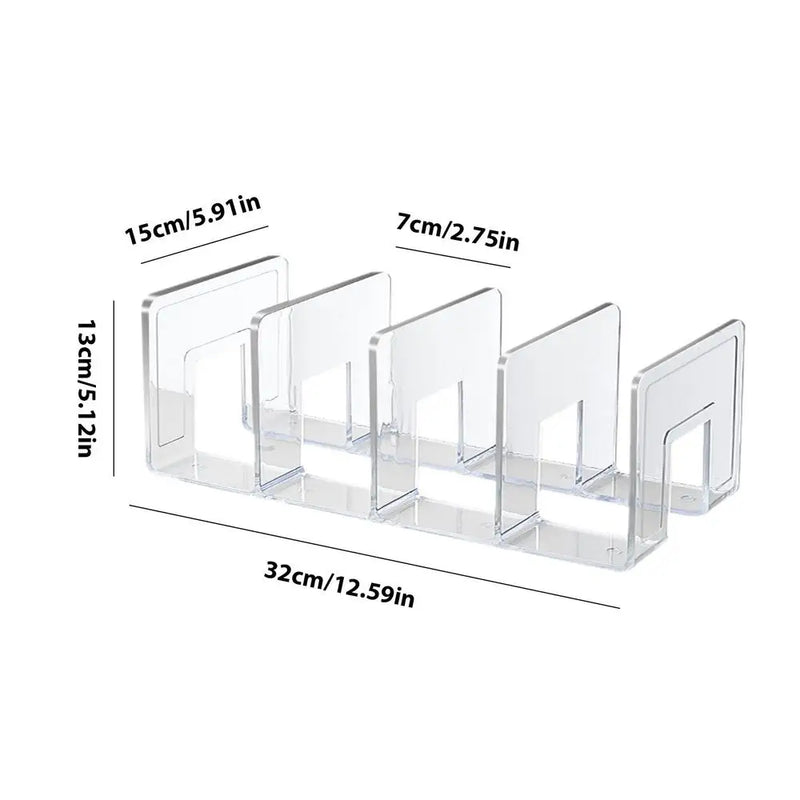 4 Slots Handbag Storage Racks Transparent Wardrobe Divider Shelf Acrylic Storage Holder Closet Organizer Bags Display Racks