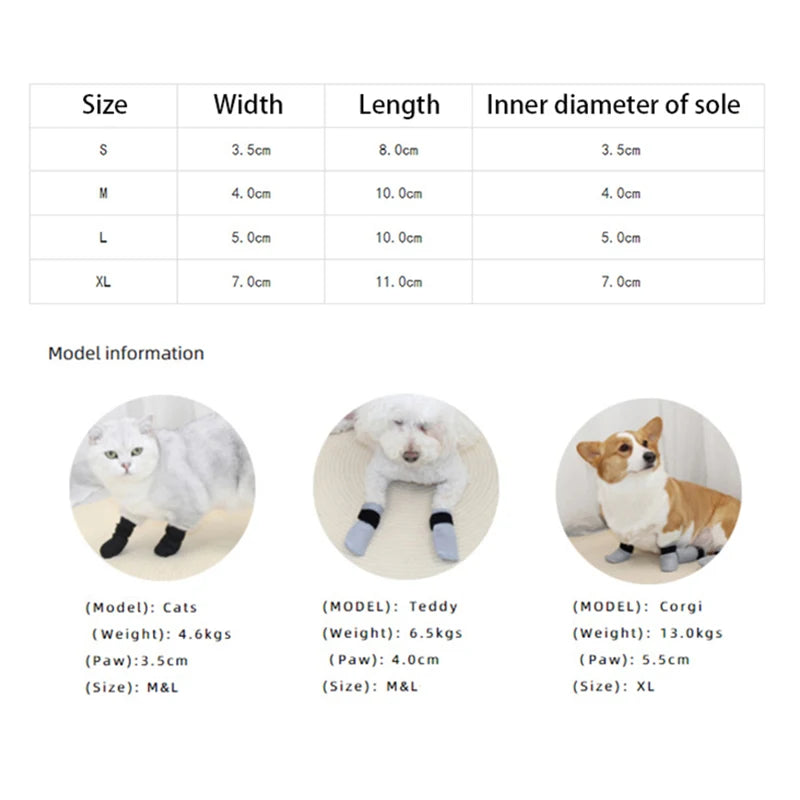 Cat Anti Scratch Foot Cover Mute Soft Take A Shower Medication Feeding To Make An Injection Dog Shoe Keep Warm Pet Supplies