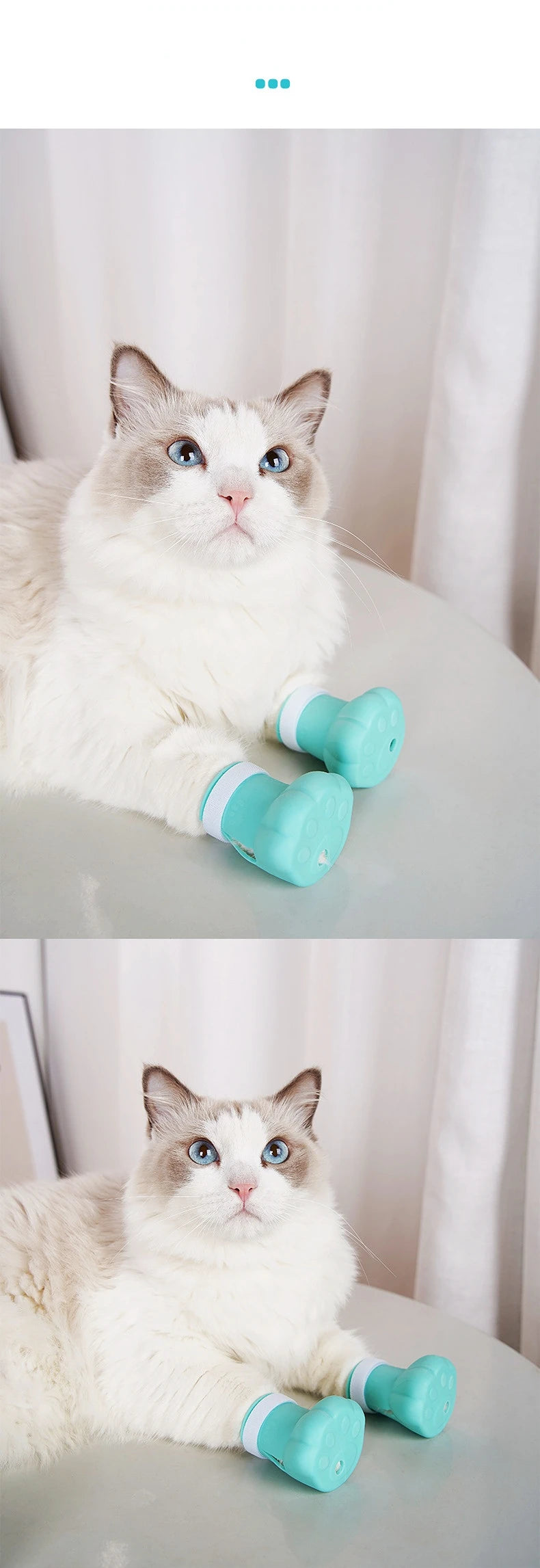 Cat Claw Protector Bath Feeding Bathing Shoes Foot Cover Anti-Scratch for Cats Pet Grooming Silicone Paw Nail Cover Boots