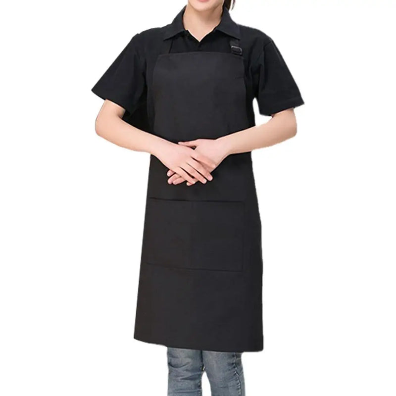 Kitchen Cooking Apron Chef Halterneck Apron With 2 Pockets Catering Sleeveless Aprons Men Woman BBQ Waiter Printing Apron