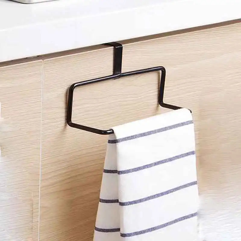 Cutting Board Kitchen Shelf, Double-Layer Perforation-Free Cabinet Hanger, Rag, Cutting Board Storage And Finishing Iron Hanger
