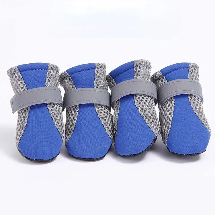 Breathable Pet Dog Shoes Waterproof Outdoor Walking Net Soft Summer Pet Shoes Night Safe Reflective Boots For Small Medium Dogs