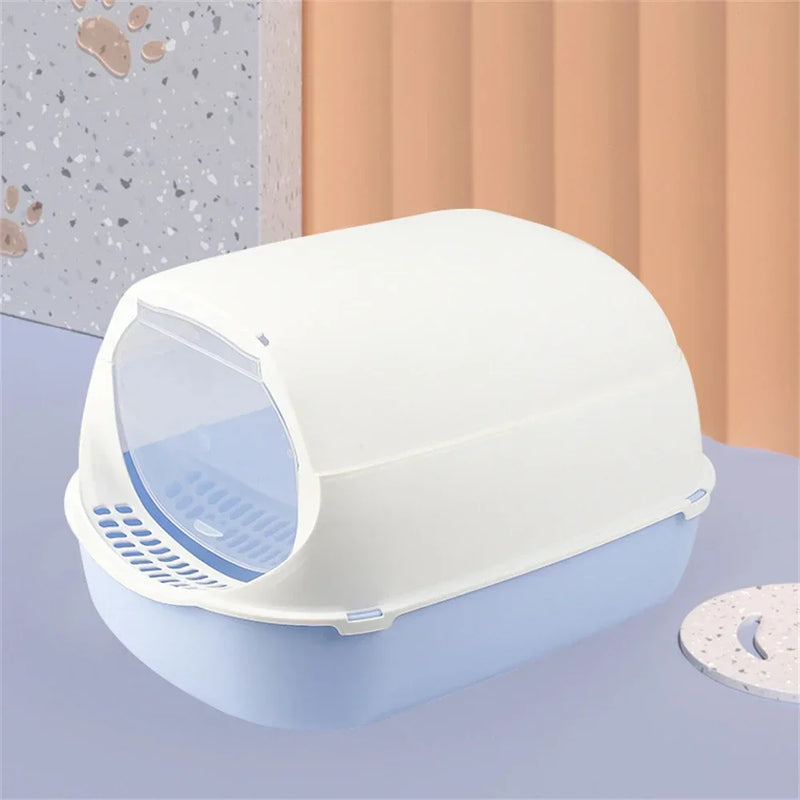 Closed Sandbox Cats Sanitary Tray Splash Proof Clean Basin Anti Flip Over Odor Proof Pet Accessories Pet Litter Box Plastic