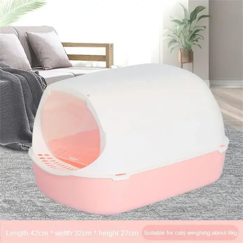 Closed Sandbox Cats Sanitary Tray Splash Proof Clean Basin Anti Flip Over Odor Proof Pet Accessories Pet Litter Box Plastic