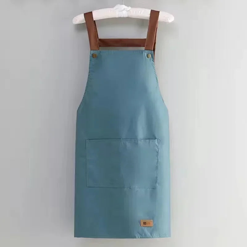 Avental Profissional de Bolso Grande Frontal, À prova d'água, Antiincrustante para Cozinha, Fácil de Lavar e Higienizar, Ideal p Restaurante, afeteria, comida, pastelaria ocidental, roupas de trabalho