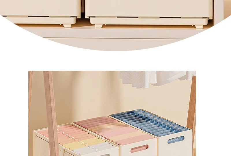 Expandable Box Clothes Beverage Drinks Snack Basket Pantry Kitchen Organizers Adjustable Fold Tray Closet Wardrobe Storage Case