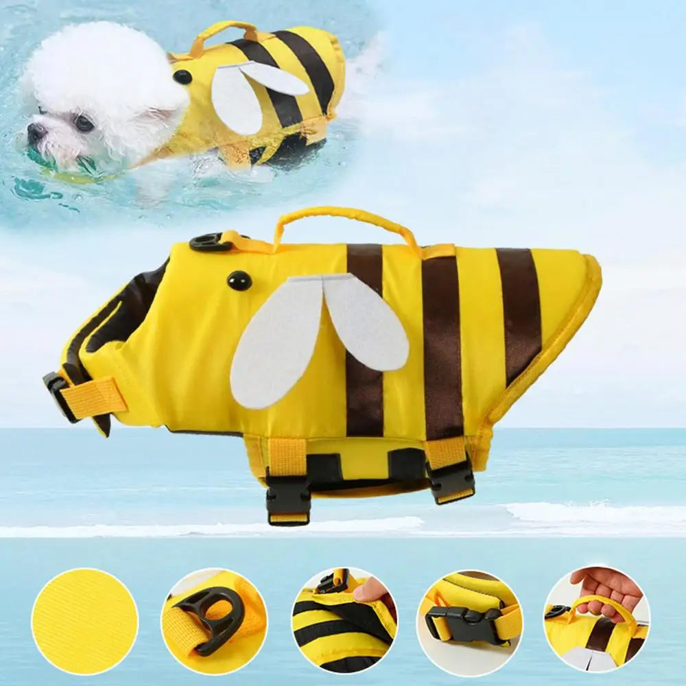 Dog Life Vests For Boating Ripstop Waterproof Dog Water Vest With Handle Adjustable Fashionable Dog Swimsuit With Quick-Release
