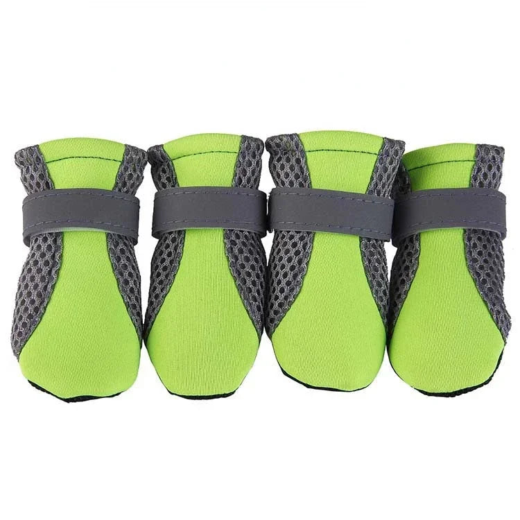 Breathable Pet Dog Shoes Waterproof Outdoor Walking Net Soft Summer Pet Shoes Night Safe Reflective Boots For Small Medium Dogs