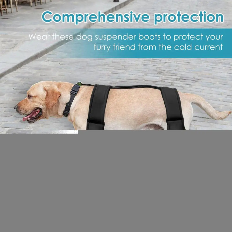 Waterproof Dog Shoes Adjustable Dog Boots Anti-Slip Pet Paw Protector For Dogs Dirty-Proof Outdoor Running Suspender Boots