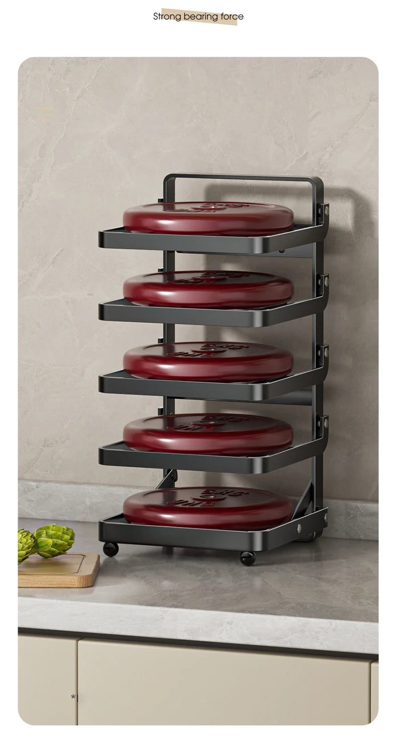 Kitchen Folding Side Dish Rack Cooking Plate Tray Organizer Counter Expandable Microwave Shelf Foldable Food Storage Shelves