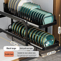 Kitchen Pull-out Dish Bowl Drainer Storage Rack Countertop Sink Cabinet Tableware Built-in Organizer Holder Cupboard Plates Rack