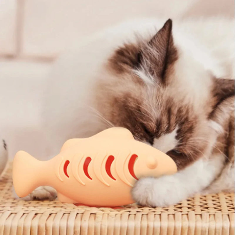 Interactive Cat Toy for Indoor Cats Food Dispenser Feeder Blue Treat & Catnip Stuffer Fun Engaging Pet Play