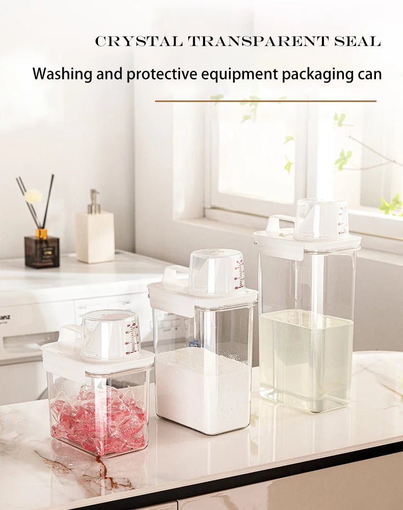 Pote Organizador para Armazenamento Material de Limpeza, Sabão e Detergente em pó, Grãos, Cereais, Hermético