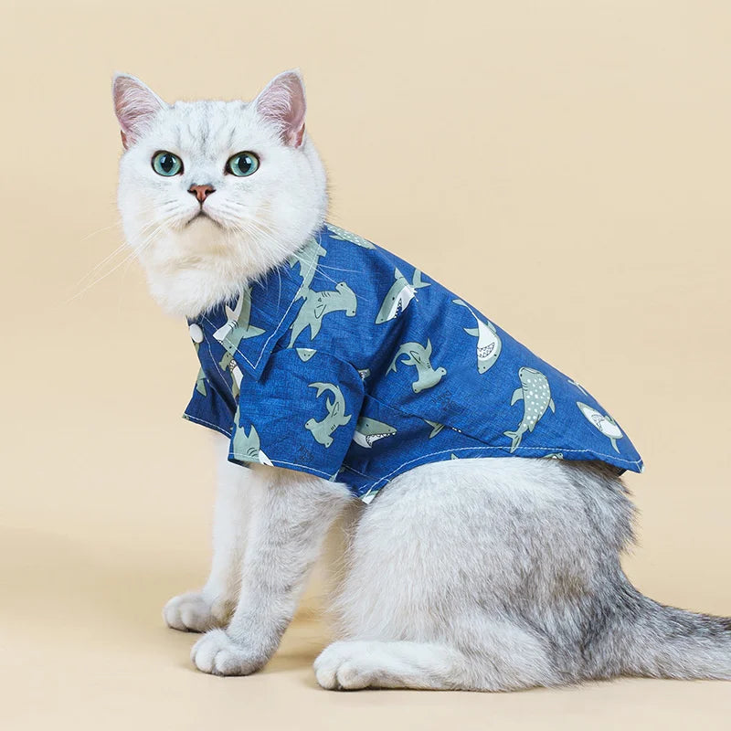 Fashion Sphynx Cat T Shirt Vest Summer Pet Clothes for Cats Gatos Garfield Shirts Katten Kleding Kedi mascotas Apparels Costume