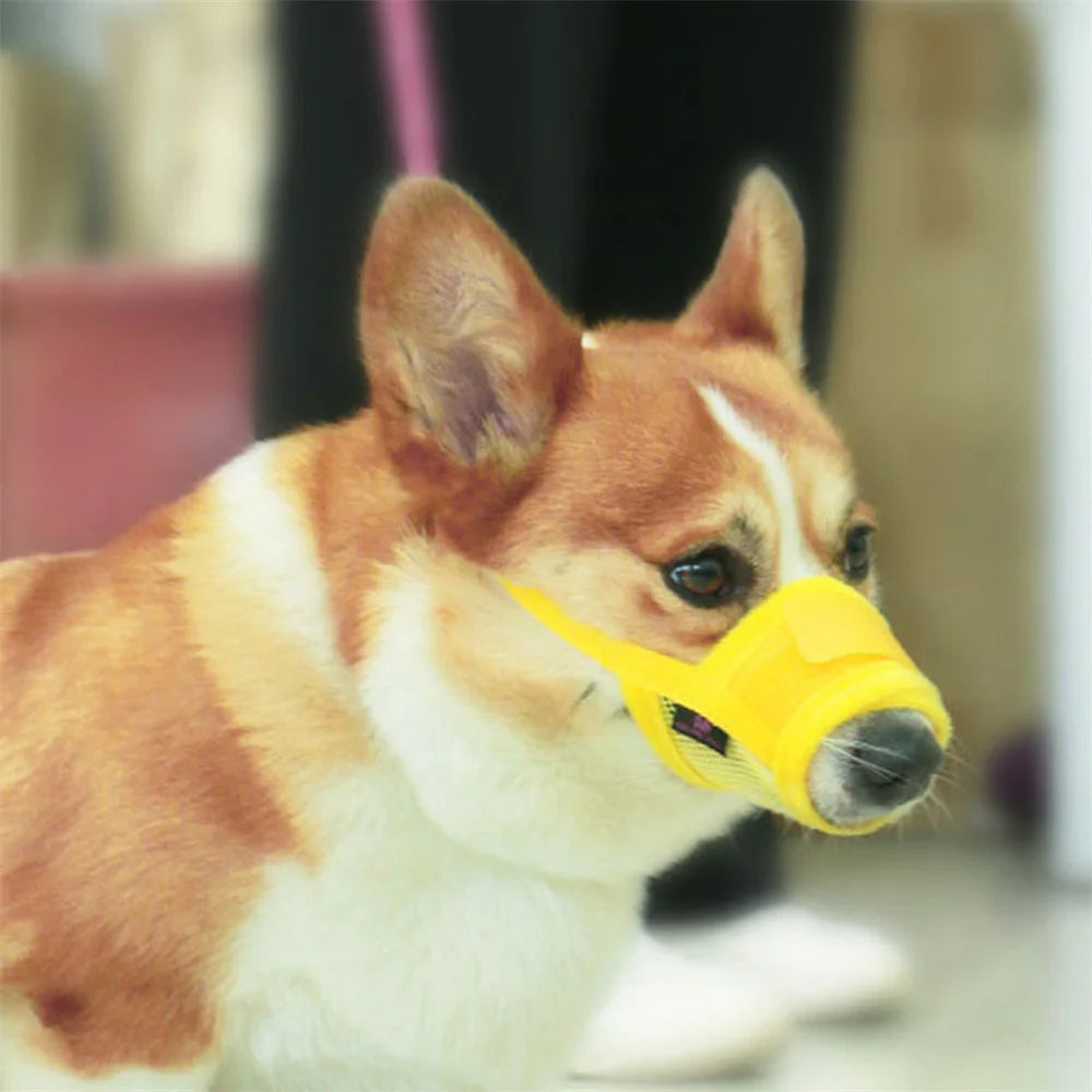 Focinheira Anti-Latidos e Anti-Mordidas para Cães, Ajustável, Malha Respirável, Macia e Não Incomoda, Pequena, Média e Grande, Focinheira para Animais de Estimação