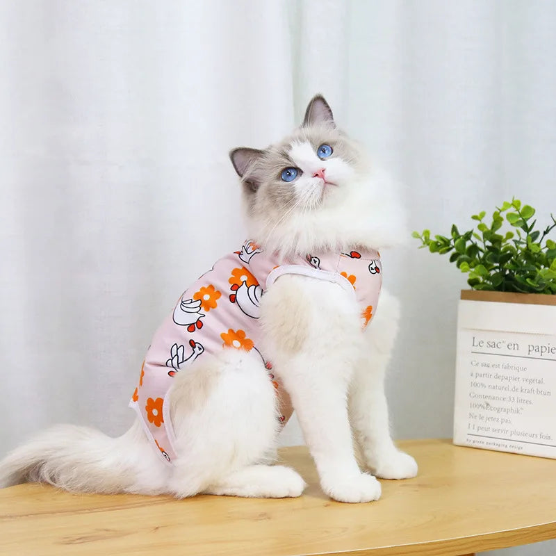 Cat Clothing Female Cat Sterilization Suit Weaning Suit Postoperative Dressing Anti Licking Elastic Pet cat Clothing