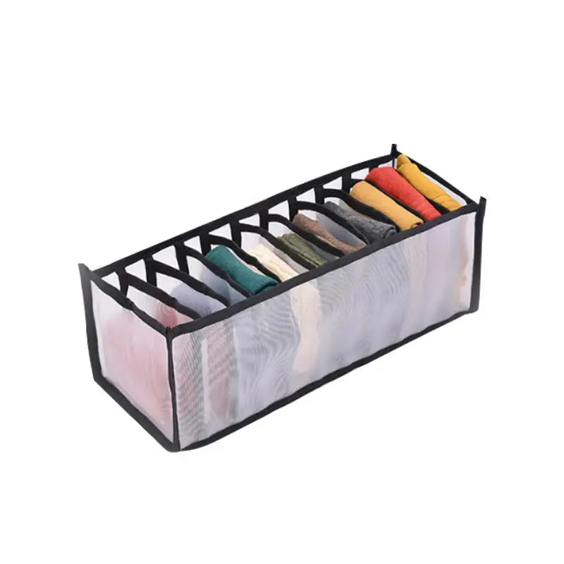 7 Grids Jeans Storage Box Closet Wardrobe Clothes Compartment Boxes Drawer Jeans Socks Separation Organizer Pants Storage