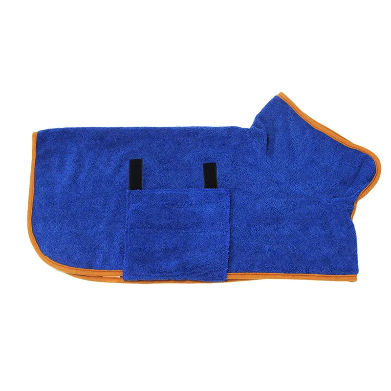 Dog Bathrobe Towel Bath Robe Pet Dog Bathrobe Super Fast Drying Coat Soft Adjustable Absorbent Towel For Large Medium Small Dog