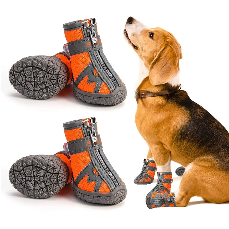 Anti Slip Dog Shoes Waterproof for Small Dogs Chihuahua Shoe Protector Dog Boots Puppy Hiking Shoes Breathable Mesh Pet Booties