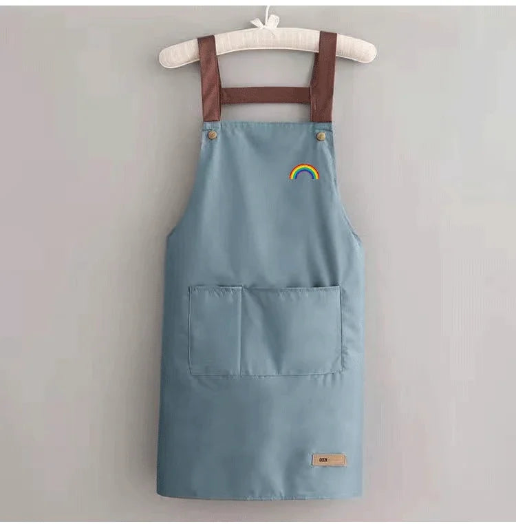 Avental Profissional de Bolso Grande Frontal, À prova d'água, Antiincrustante para Cozinha, Fácil de Lavar e Higienizar, Ideal p Restaurante, afeteria, comida, pastelaria ocidental, roupas de trabalho