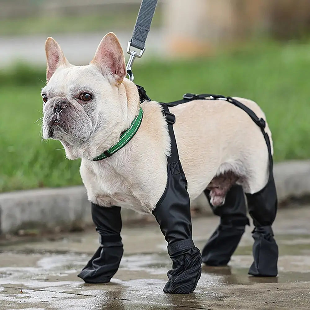 Dog Shoes Waterproof Adjustable Dog Boots Pet Breathable Shoes For Outdoor Walking Soft French Bulldog Shoes Pets Paws Protector