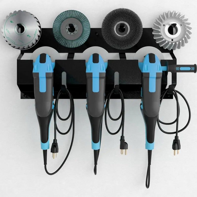 Angle Grinder Wall Storage Mount Metal Wall-Mounted Hanging Shelf Fixed Polishers Holder Stable Storage for Workshop Home Garage