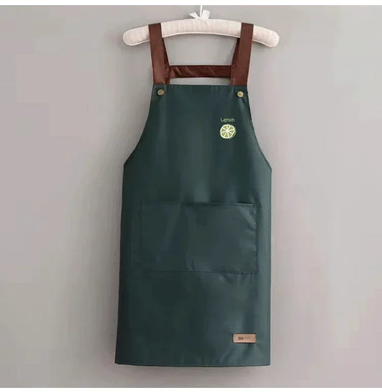 Avental Profissional de Bolso Grande Frontal, À prova d'água, Antiincrustante para Cozinha, Fácil de Lavar e Higienizar, Ideal p Restaurante, afeteria, comida, pastelaria ocidental, roupas de trabalho